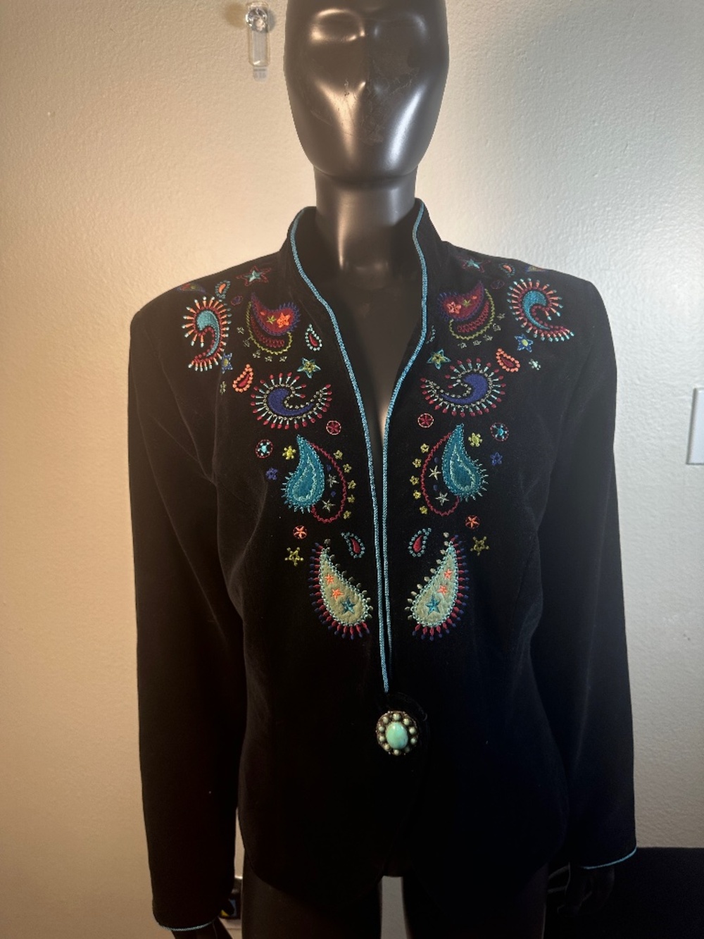 Black Velvet Double D Western Jacket